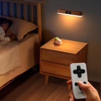 Lámpara De Alimentación Recargable Con Control Remoto, Luz Nocturna Inteligente Con Reloj De Madera Maciza Con Luz Ambiental - details 3