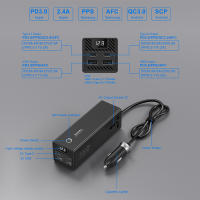 Inversor de corriente de 200W Sinewave 12V/24V DC a 220V AC adaptador inversor con 4 puertos USB PD 36W carga rápida pantalla LCD transformador de potencia - details 1