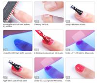 Kit de Arte de Uñas Esmalte de Uñas, Lámpara UV, Pegatinas Belleza Manicura y Accesorios - details 12