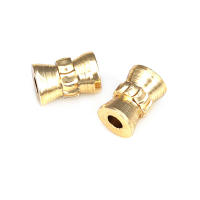 Cuentas de Pulsera de Brasso Dorado Mate Forma de Cilindro Ideal para Hacer Joyería DIY - details 17