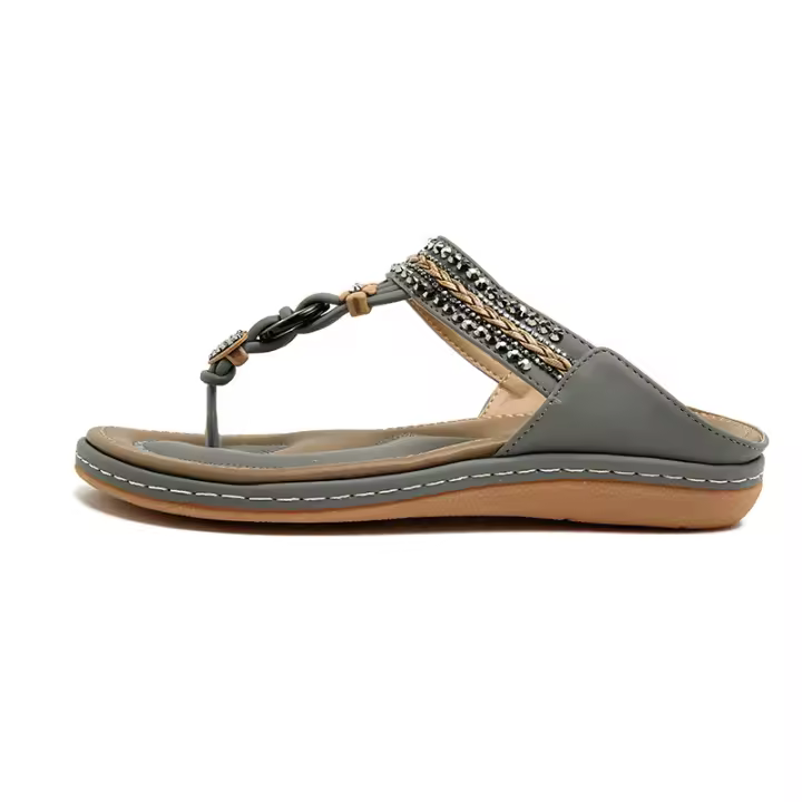 Sandalias planas ligeras y cómodas para mujer, de verano 2025, informales, de moda, para playa, tallas grandes. - 1