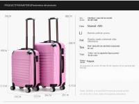 Maleta de mano Upfly de 20' duradera y ligera de ABS con interior compartimentado y 4 ruedas dobles de 360° ° - details 1