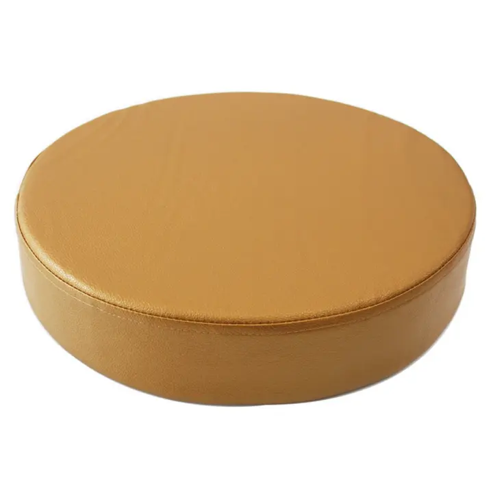 Cojín redondo de cuero de estilo japonés Simple, cojín tapizado lavable suave, cojín de esponja grueso impermeable para lectura - 1