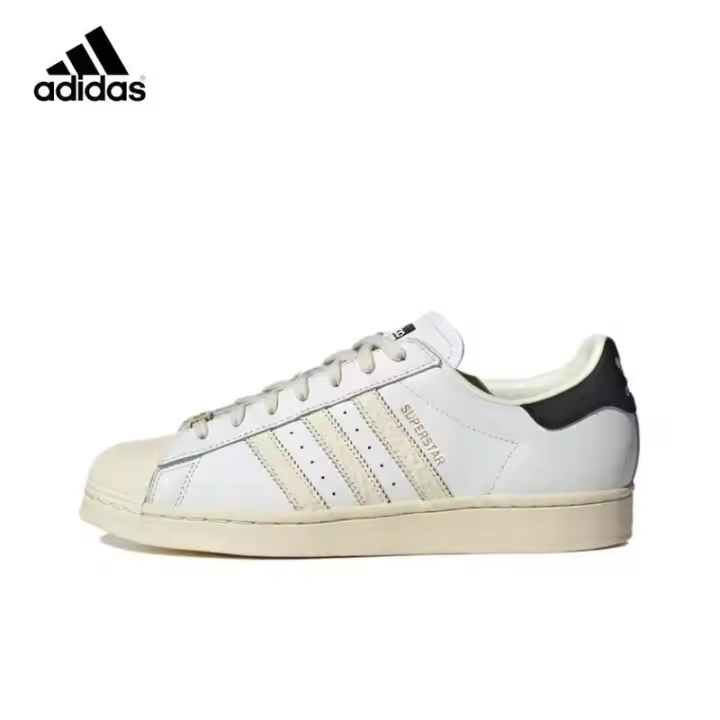 Leten Originals Superstar Blanco Negro Moda clásica Zapatos de skate bajos para hombres y mujeres Calcomanía EG4958 - 1