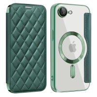 Flip para iPhone 16e Plus 16 15 14 13 Pro Max, funda protectora de gaanoplastia con cepillo antirrobo de cuero magnético Magsafe - details 12