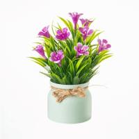 Nuevas flores falsas en maceta, plantas falsas de hoja perenne, adornos en maceta, decoración de mesa bonsái, maceta de árbol simulado, plantas, decoración del jardín del hogar - details 5