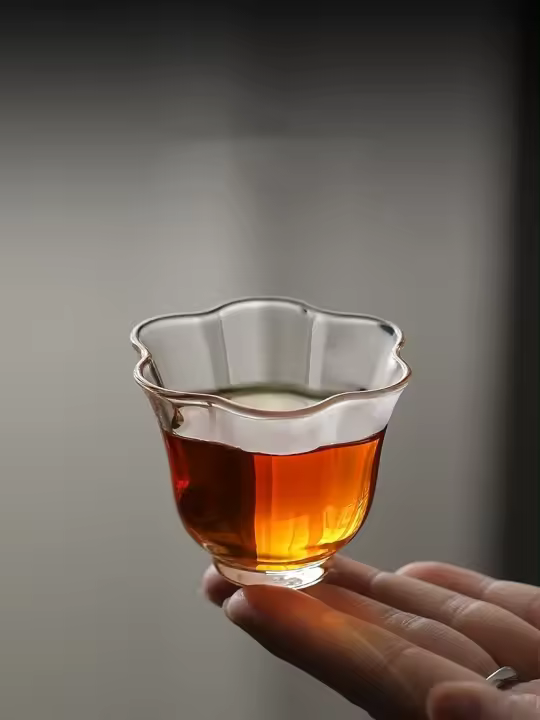 Taza de vino pequeña, resistente al calor, sencilla y transparente, taza de té de vidrio con alto contenido de borosilicato - 1