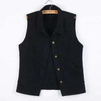 Chaleco informal sin mangas para mujer, chaqueta vaquera, top, longitud media, primavera y otoño, ajustado - details 10