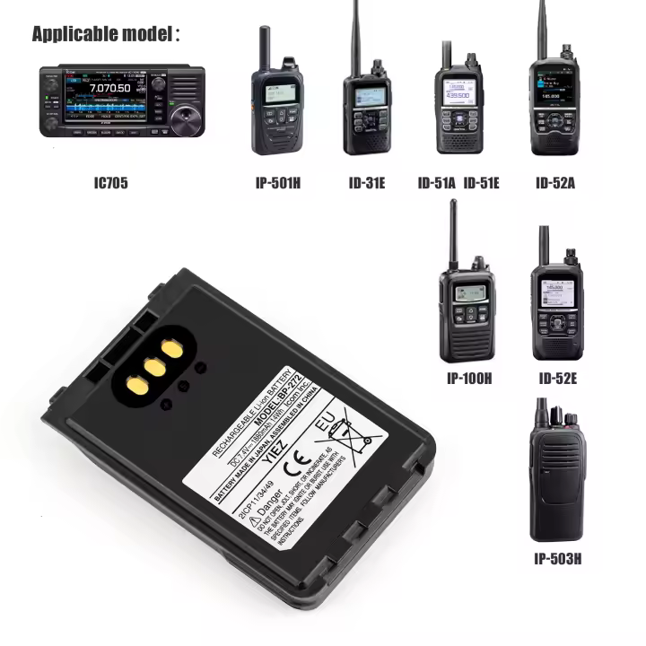 Batería de radio bidireccional para ICOM IC-705 ID-31A ID-31E ID-51A ID-51E ID-52A ID-52E IP-100H IP-501H IP-503H,BP-307 BP-271 BP-272 BP-272Li BP-273 - 1
