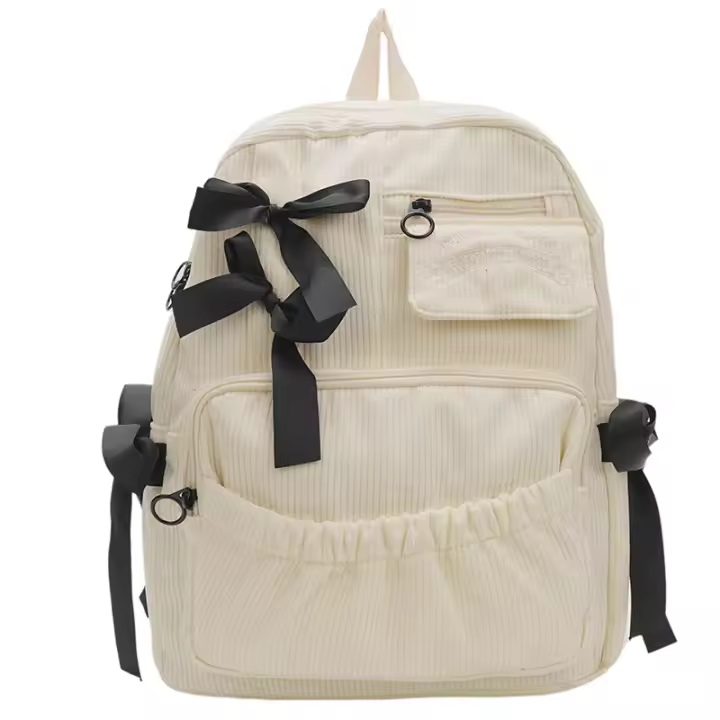Mochila Urbana Sencilla de Nylon Bolso Escolar y Lazo para Estudiantes Universitarios y de Secundaria Material de Forro de Nylon - 1