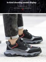 Zapatillas de seguridad ligeras y transpirables con puntera de acero, diseño antiperforación y antigolpes, zapatos de trabajo para hombres - details 11