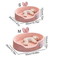 Cama cálida extraíble para perro, sofá lavable y suave con forma de conejo, perrera cómoda y cálida para primavera, para invierno - details 0