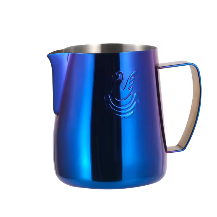Taza de acero inoxidable para espumar leche, jarra de café, fabricante de crema, Barista Craft, Espresso Latte Art, jarra para el hogar, B, 400Ml - 1
