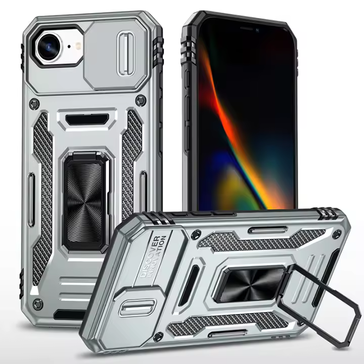 Funda para iPhone 16e/SE4 (2025) compatible con cubierta deslizante para la lente de la cámara - 1