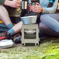 Estufa de Camping Plegable de Acero Inoxidable Mini Portátil para Exteriores - details 2