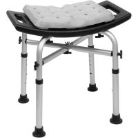 Taburete de Baño Ducha (150 kg) Reforzado con Doble Barra, Cojín, Silla Ajustable, Banqueta Antideslizante, Sin Herramientas - details 7
