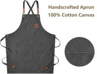 Delantal de cocina profesional, accesorios de cocina Chepron de lona a la moda, correas novedosas para tienda de barbacoa, salón de uñas - details 8