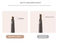 Lápiz potenciador de cejas de doble cabeza, tatuaje resistente al agua, lápiz profesional para cejas de larga duración con cepillo para cejas, maquillaje de ojos Natural - details 7