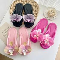Elegante Pantufla de Orquídea de Mariposa de Verano Sandalia de Vacaciones Antideslizante para Mujeres Uso Interior y Exterior - details 6