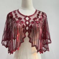 Chal de Flapper para mujer, chal de fiesta con cuentas, chales elegantes Vintage, decoración de lentejuelas, 1920s para boda - details 1