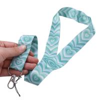 Llavero con cinta para correas, correa para teléfono móvil, soporte para etiqueta de nombre, cordón de corazón, correa para el cuello de amor, soporte para insignia, tarjeta de identificación, cuerda para colgar - details 10