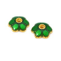 Tapetes de Flores de Brasso Dorado 18K 30PCS Accesorios de Joyería DIY de Alta Calidad - details 15