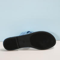 Zapatillas de mujer de talla grande, sandalias de playa con correa cruzada plana y punta de nuevo estilo - details 17