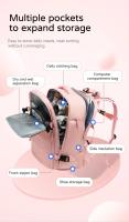 Mochila de viaje para mujer, deportes al aire libre impermeable, bolsa para portátil, mochila de transporte, multifuncional, viajes de negocios, clasificación en húmedo y seco, mochila escolar de gran capacidad - details 3