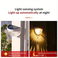 Lámpara de Valla Solar para Exteriores 4pack Luz de Piso Solar Luz de Pared Solar Impermeable Iluminación de Valla con Energía Solar Montaje en Pared - details 3