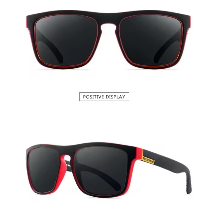 1-2 uds gafas de sol polarizadas cuadradas gafas de sol antideslumbrantes para fiesta de verano vacaciones viajes conducción pesca - 1