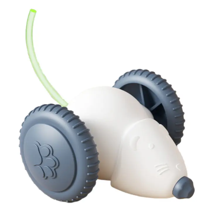 Ratón eléctrico inalámbrico para gato, juguete con cola brillante, ratón interactivo simulado, recargable por USB, detección inteligente - 1