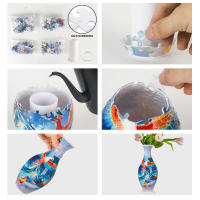 Rompecabezas 3D de diseño de porcelana, florero de Panda, hecho de plástico, decoración del hogar y arreglo floral, juguetes de inauguración de la casa, regalos para niños - details 14