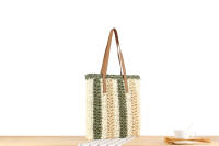 Bolso de hombro ahuecado a rayas, moderno y minimalista, colores contrastantes, gran capacidad, versátil - details 7