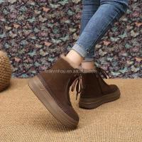Botas cortas y tobilleras de suela gruesa cómodas para caminar al aire libre para mujer con logo de Dropshipping invierno nieve - details 10
