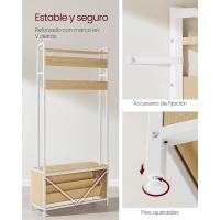 Perchero Zapatero Industrial Estante Superior con 9 Ganchos Estilo Rústico Marrón y Negro - details 23