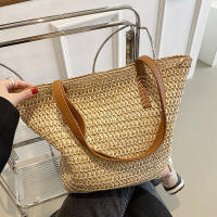 Bolso de ratán tejido para mujer, bolsa de hombro de gran capacidad para vacaciones en la playa, informal, a la moda - details 26