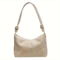 Bolso de Hombro de PU para Mujer Bolso Cruzado de Moda con Correa Ancha Bolso Commuter Casual - details 15