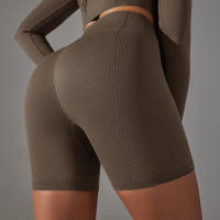 Hamidou-pantalones cortos deportivos de Yoga para mujer, mallas transpirables sin costuras para correr, ciclismo, cintura alta, entrenamiento, gimnasio, Verano - details 36