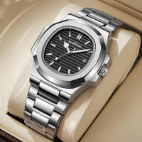 Nuevo Reloj con banda de acero y calendario luminoso de cuarzo para hombre con diseño de loro - details 4