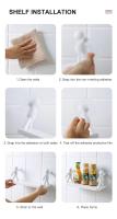 Estante de baño montado en la pared Organizador de cosméticos para el hogar - details 5