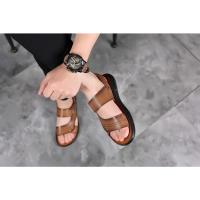 Sandalias de verano para hombre, cómodas sandalias de cuero con plataforma para exteriores, suela suave antideslizante, zapatos informales de trekking para verano, zapatos de playa para niño - details 23