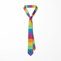 Corbata informal de 8cm con diseño de arcoíris, corbata estrecha, suave y colorida, ajustable, atada a mano, para hombre, Unisex - details 12