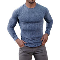 Jersey clásico de cuello alto para hombre, Jersey de punto con tejido acanalado, ajustado, color negro, para primavera y otoño, nueva moda - details 9