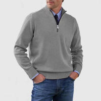 Suéteres de punto de gran tamaño para hombre, suéteres de lana con cremallera, suéteres cálidos de fondo, Otoño e Invierno - details 7