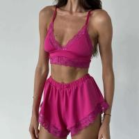 Conjunto de 2 piezas de ropa sexy, ropa interior Ence para mujer, pijama rosa elegante, ropa casual - details 10