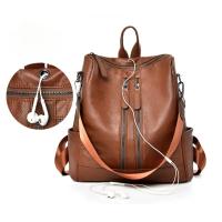 Mochila Retro de cuero suave para mujer, mochila multifuncional de gran capacidad, bolso de viaje de ocio, tendencia popular - details 9