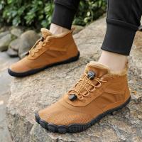 Botas de invierno para hombre y mujer, zapatillas antideslizantes para exteriores, para nieve, descalzas, cálidas, de piel, impermeables, para montañismo, escalada y senderismo - details 12