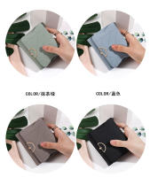 Cartera pequeña para mujer, nuevo diseño de nicho, tarjetero fresco de estilo coreano para estudiante, monedero plegable, Mini - details 8