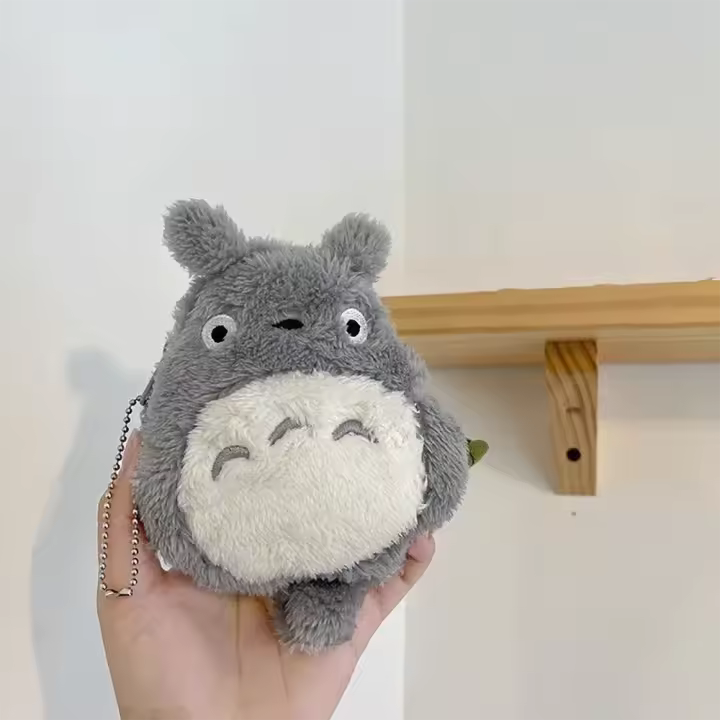Monedero de gato bonito de Anime, cartera pequeña de felpa suave con cremallera para niños, adolescentes, niñas y mujeres, Cables de datos Kawaii, bolsa para auriculares, bolsa para llaves - 1