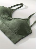 5 Sujetadores Sin Aros De Canalé Sólido, Sujetador Íntimo Elástico Cómodo Y Transpirable, Lencería Y Ropa Interior Para Mujer - details 2